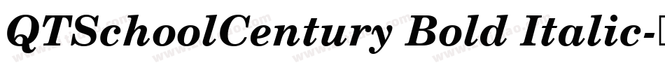 QTSchoolCentury Bold Italic字体转换